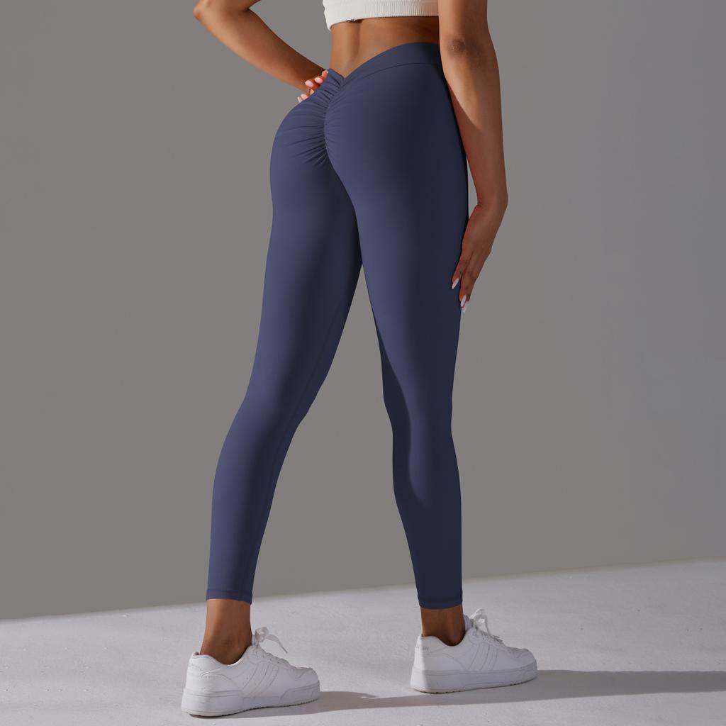 New Style Of Tight Yoga Pants With No Awkward Lines, Featuring A Curvy Buttocks And A Cinched Abdomen, And A V-Waist Brushed Workout Pants For Women