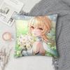 Genshin Impact Lumine Pillow Case Square DoubleSided Printing Sofa Cushion Cover Pillowcase Bedroom Bedside