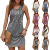 Women's Fashion Casual Print Round Neck Sleeveless Dress