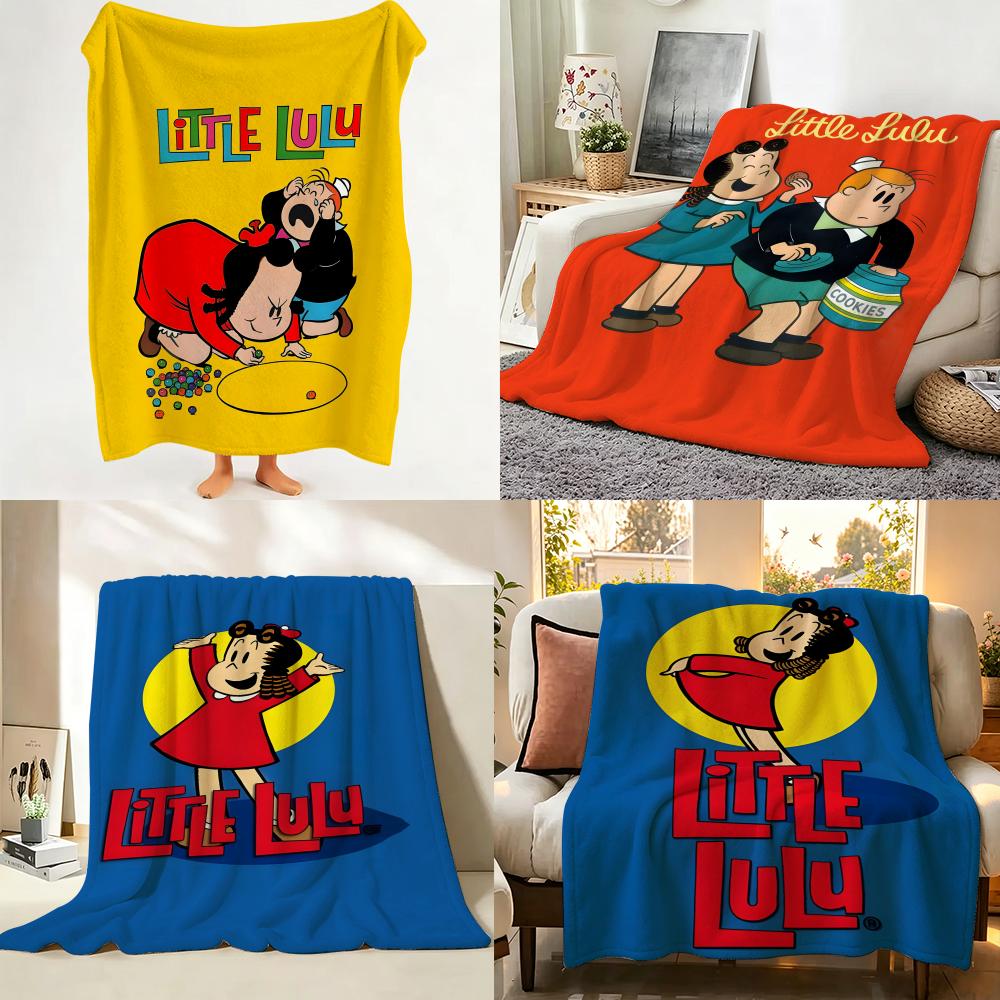 cartoon L LooLoo K Kids Throw Flannel Throw Blanket Suitable for Sofa Living Room Bedroom