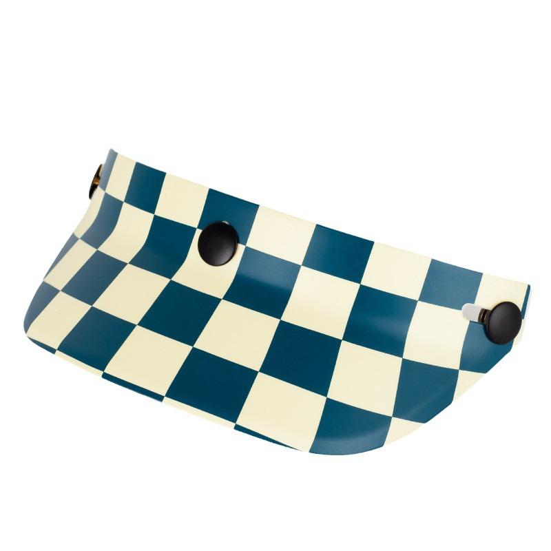 Retro Motorcycle Helmet with Three-Button Sunshade Brim - Half Helmet Design