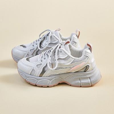 Мода Мода Корейская версия Папины кроссовки для женщин 2025 Весна Лето Студенческие Спортивные Повседневные Дышащие Увеличение Роста Спортивные Женские