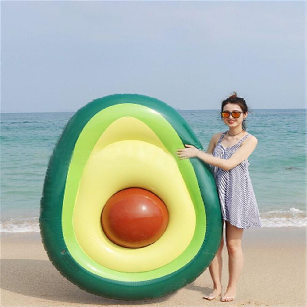 Avocado Swimming Ring With Removable Ball Pool Floats Air Mattress Pool Accessories Toys Inflatable Supplies
