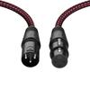3M XLR Cable, UGOMI Nylon Braided XLR Microphone Cable, 3-Pin XLR Male To XLR Female Balanced Microphone Cable, Compatible with AV Amplifiers,