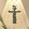 1 PC "For God So Loved" Words Cross Shape Metal Wall Art - Modern Home Decor for Bedroom, Living Room, or Bathroom.