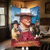 1pc John Wayne Western Vintage Poster blanket, al season lightweigh Poster blanket home office outdoor nap multifunc Poster blanketional blanket