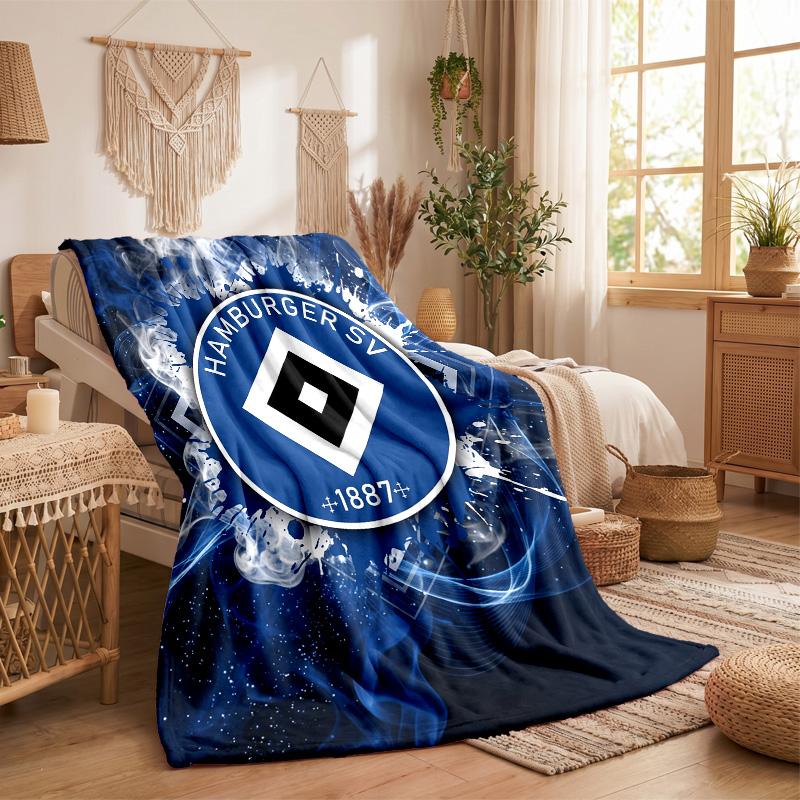 Hamburger SV Football Print Flannel Blanket Soft Warm Sofa Bed Throw Blanket For Home Office Bedroom