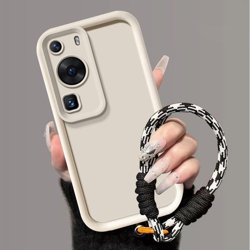 Чехол для Huawei P60 Huawei P60 Pro MNA-AL00 MNA-LX9 Чехол для телефона Тканевый ремешок Чехол с защитой типа «кожа» Противоударный чехол