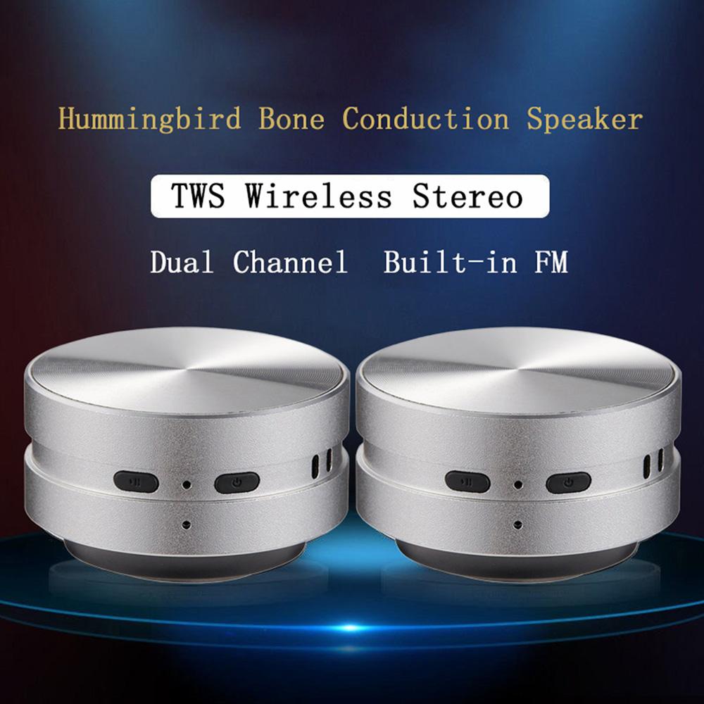 2026 New Bone Conduction Speaker Bluetooth-Compatible TWS Wireless Stereo Sound Hummingbird Speaker With FM Radio Dropshipping