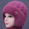 Шляпы для женщин среднего и пожилого возраста на осень и зиму Мама с бархатной теплой вязаной шерстяной шапкой Старая леди бабушка надвинутая хлопковая шапка
