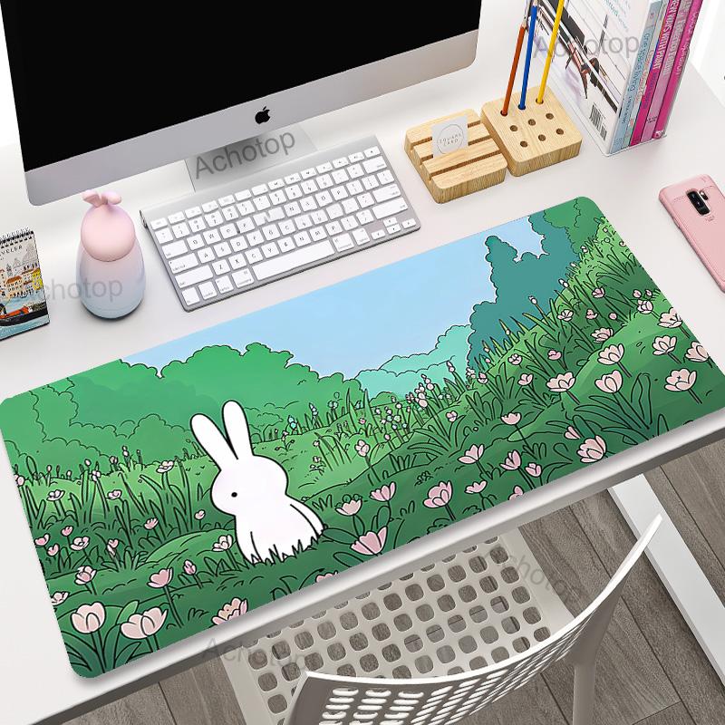 Pink Kawaii Mouse Pad XXL Purple Laptops Gaming Desk Pad Flower Mousepad Anime Office Carpet Gamer Keyboard Computer Desk Mats