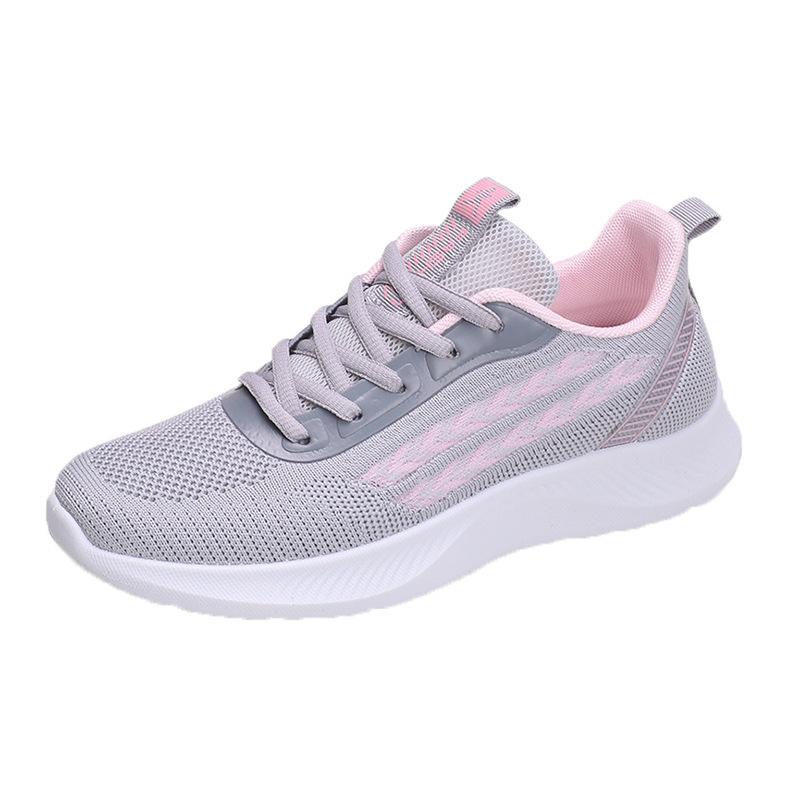Flying Woven Women's Shoes 2025 Spring and Summer New Foreign Trade Casual Soft Sole Lightweight Mother Travel Shoes Breathable Sports Shoes