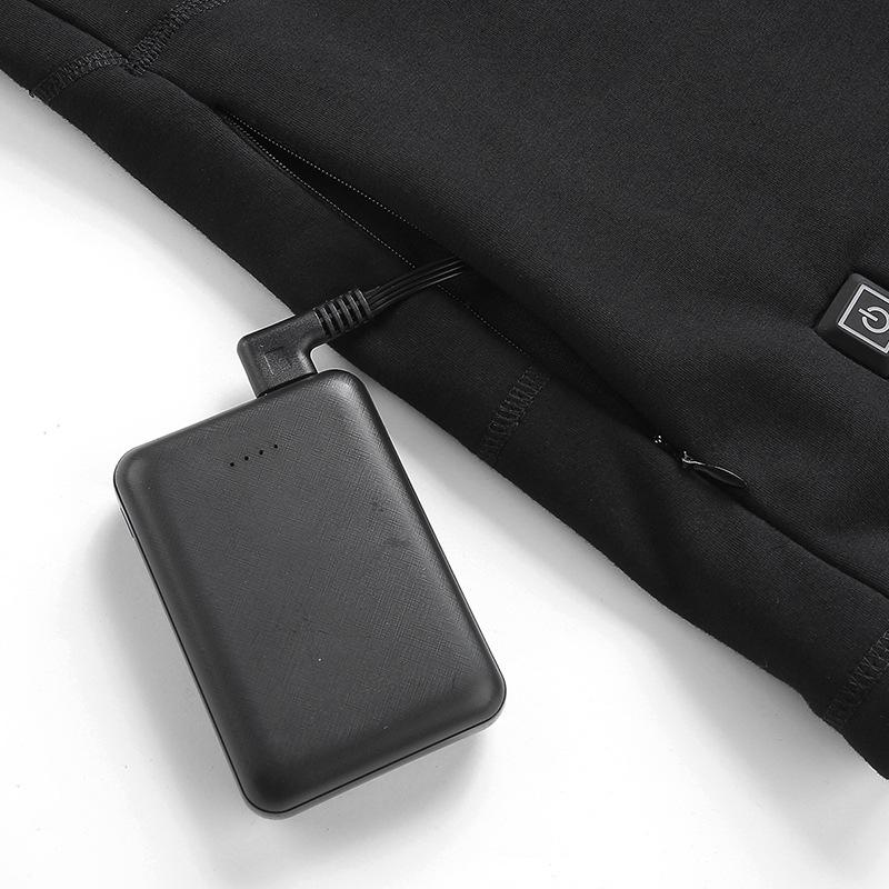 Унисекс комплект термобелья с подогревом, заряжаемый от USB, с контролем постоянной температуры и плюшевой подкладкой