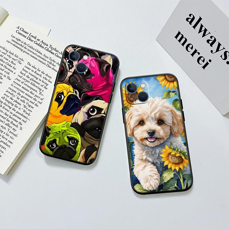 Чехол-ракушка для телефона с изображением мопса для iPhone SE X XS XR 16E 17 11 Pro Max 8 7 6 6s Plus Air