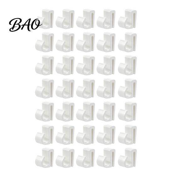 Garden Light Cord Organizers Outdoor String Clips, Black Plastic Organize Hooks, Holiday Lighting Accessories Weather Resistant Snap-on Fasteners for
