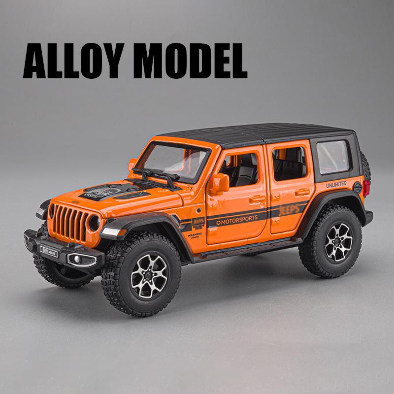 1:32 Внедорожные Модели Машинок Jeep Wrangler Sahara из Сплава Игрушки Литье под Давлением Металл Звук и Свет Машинки Игрушки Для Детей Транспортное Средство