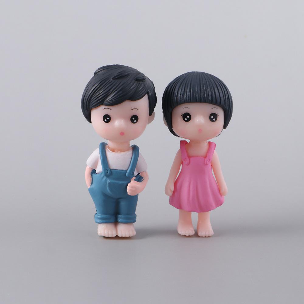 Garden Dollhouse Bonsai Cute Little Lovers Miniature Boy Girl Ornament Doll Craft Couples Figurine