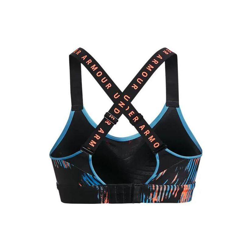 Under Armour Infinity Logo Print Высокоинтенсивный спортивный бюстгальтер для тренировок Женское нижнее белье Черный 1369026-001