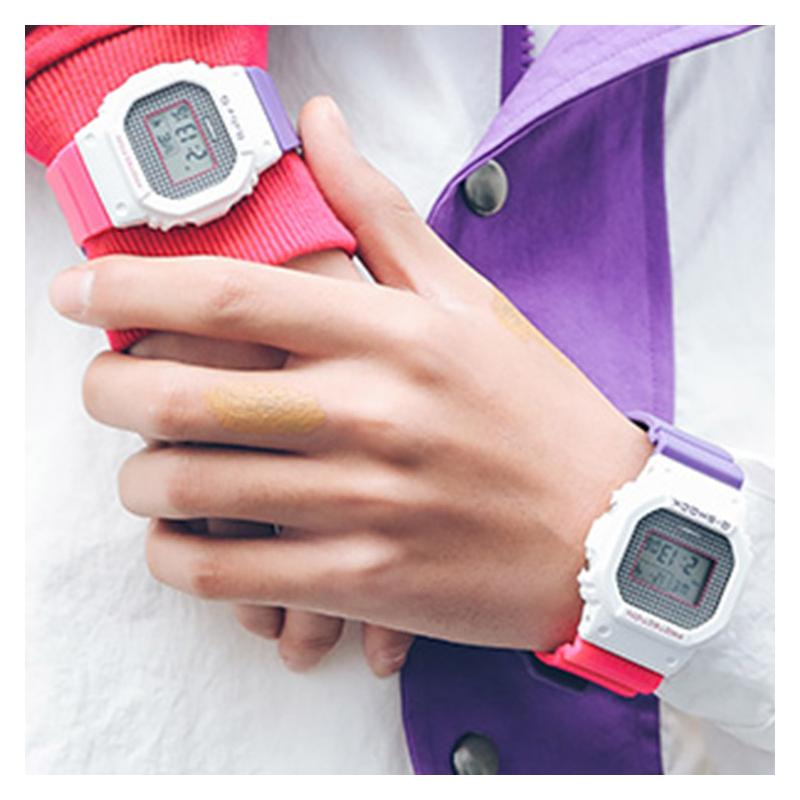 Casio Серия часов-DWBGD серия Геометрический дизайн Водонепроницаемые и ударопрочные Кварцевый механизм Японские и корейские DW-5700THB-7PR+BGD-570THB-7PR