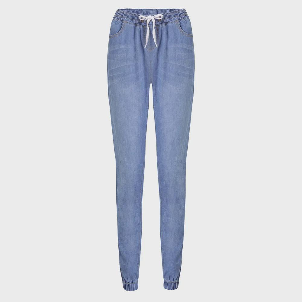 Женские зауженные джинсы Lantern на шнуровке с эффектом потертости