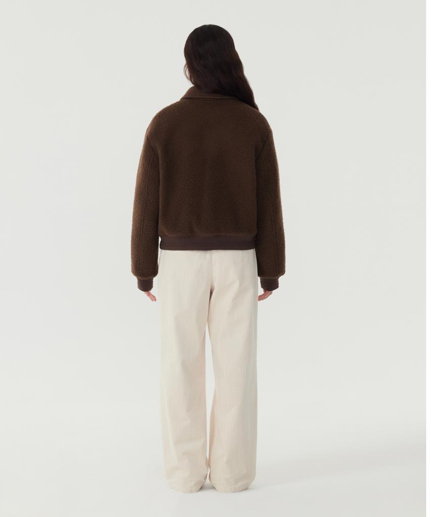 COVERNAT WOMAN Corduroy Pintuck Pants Ivory