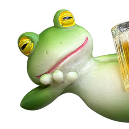 Рождественская шапка Санты Статуя лягушки Для дома Улицы Сада Лягушка Смола Фигурка Скульптура Кашпо Настольное украшение Орнамент