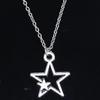 Korean Vintage Pentagram Necklace Zinc Zinc Alloy Korean Clavicle Chain Simple Star Pendant Necklace  Party
