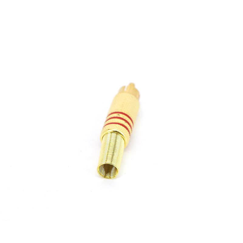 Gold plated RCA Phono Male Plug Solder Audio Video Cable Adapter Welding  Connector Great for Audio Speakers Metal Spring