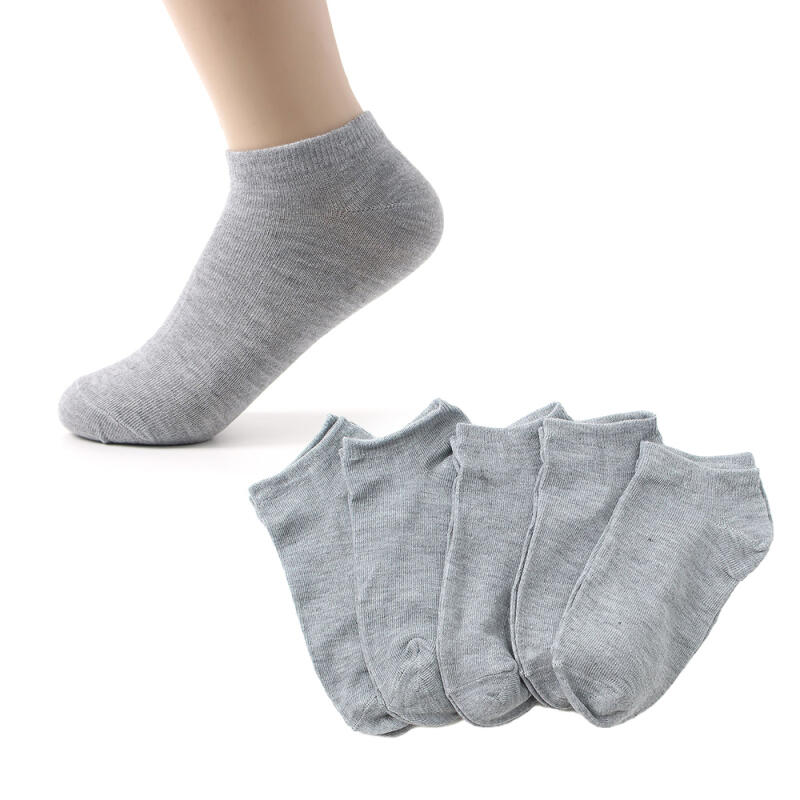 5 пар стандартных мужских носков до щиколотки (Серый)