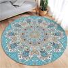 Ethnic Style Circular Carpet Bedroom Minimalist Computer Chair Circular Pad Dressing Table Bedside Dirt Resistant