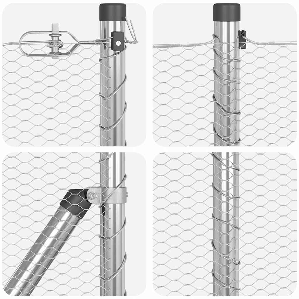 Welded Wire Fence with Concrete Foundation 10 x 1 m (W x H)