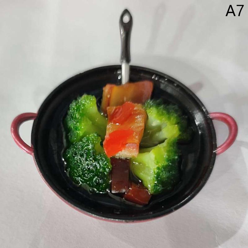 Кукольный домик миниатюрные аксессуары «сделай сам» кастрюля для приготовления пищи с моделью кухонной утвари