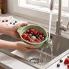 Self Spinning Automatic Fruit Washing Bowl Drainage Hole Self-Rotating Fruit Cleaner  Kitchen