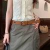 Rivet Metal Buckle Belts Star Pu Leather Waistband Fashion Retro Jeans Belt  Women