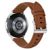 Litchi Texture Genuine Cow Leather Strap for Huami Amazfit Active 2 Square/Active 2/GTR Mini Pointed-End Watch Band with Silver Buckle