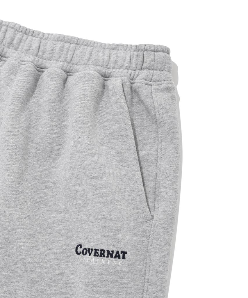 COVERNAT Authentic Logo Tapered Sweat Jogger Pants Melange Grey