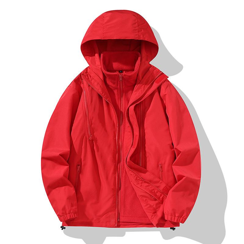 Куртка 3 в 1, осенне-зимние ветро- и водонепроницаемые мужские и женские альпинистские костюмы, функциональные куртки на молнии