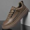 Men's 2024 Autumn Genuine Leather Non-Slip Lace-Up Sneakers