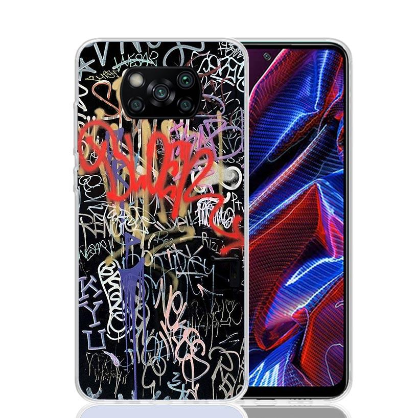 Graffiti Fashion Cool Phone Case For Xiaomi Poco F7 Ultra X7 X6 Pro X5 Redmi 15 15C 13 13C 12 12C 10 10A 10C 9 9A 9C 9T Shell Po