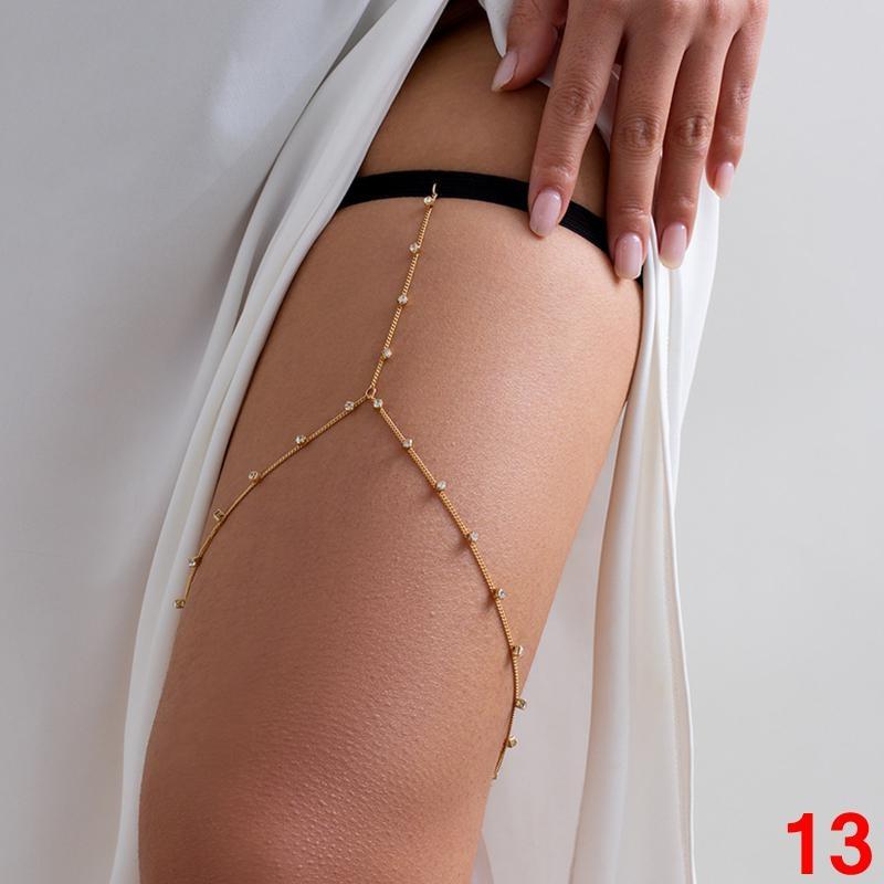 Сексуальная многослойная цепочка с жемчугом и кисточками для женщин, простая регулируемая эластичная цепочка на бедро, пляжные украшения для тела