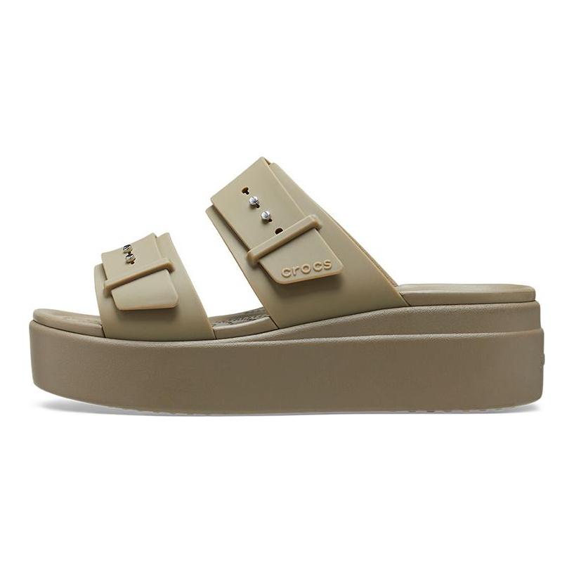 Crocs Женская босоножка на низком каблуке 'Beige' Brooklyn 207431-260