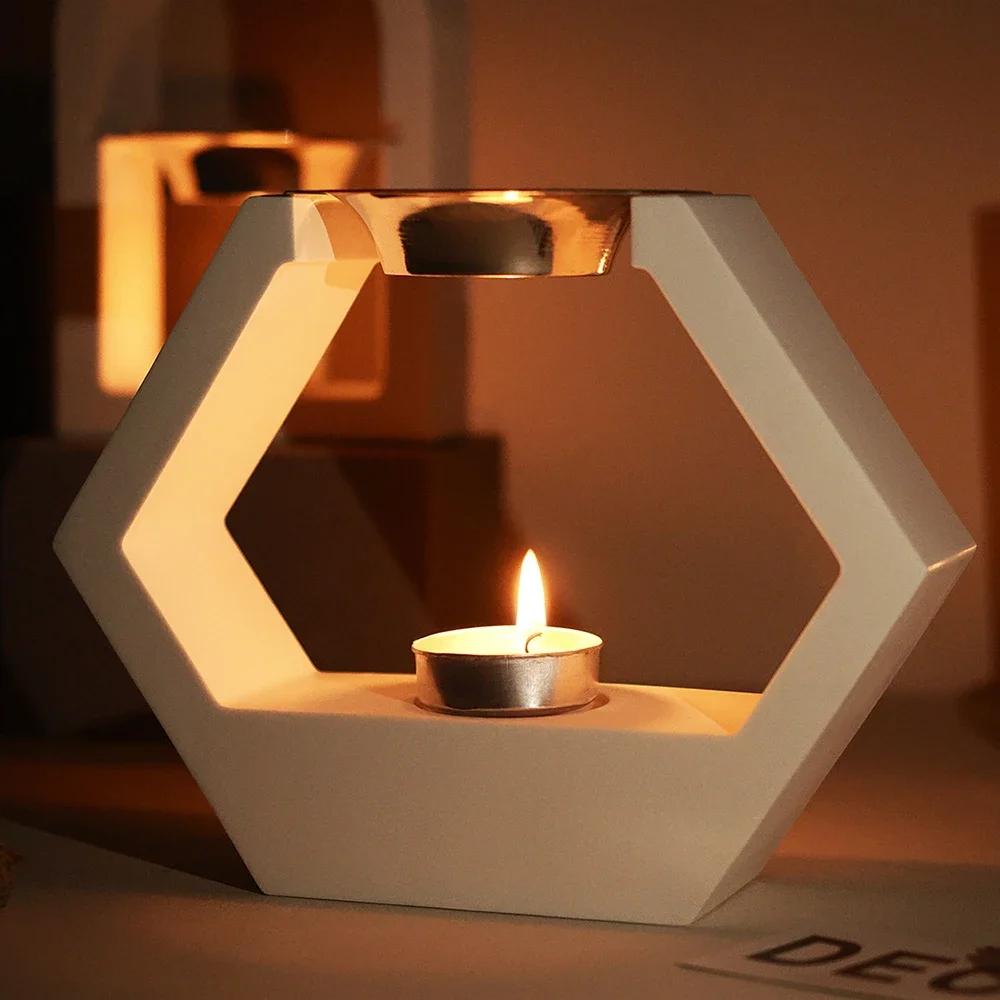 Подсвечник с эфирным маслом, силиконовая смоляная форма, формы для аромадиффузоров, многоцелевые многоразовые художественные формы для домашнего декора