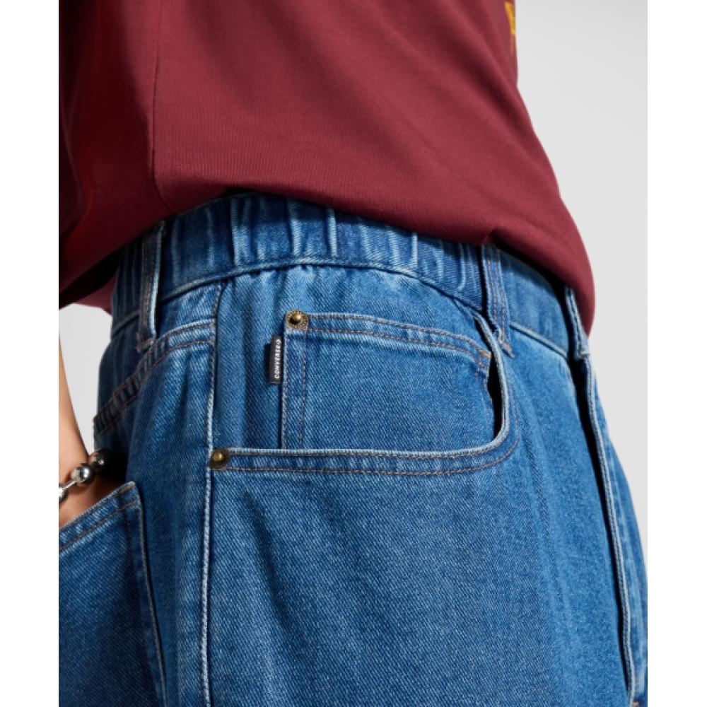 Converse Мешковатые джинсовые брюки с открытым подолом, средний светлый индиго 10027289 A01