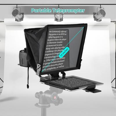 Портативный телесуфлер 14-дюймовый универсальный суфлер с двумя креплениями для холодной обуви и резьбовым отверстием 1/4 дюйма