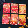 6 Pcs Cute 2025 Red Envelope Bag Cartooon New Year Red Packet Lucky Red Pocket  Weeding