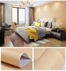 Self-adhesive Wallpaper Waterproof Solid Color Linen Pattern Living Room Bedroom Room Cabinet Decoration Sticker