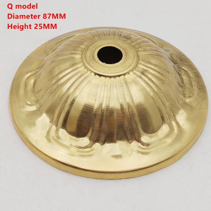 Die-Cast Solid Brass Ceramic Lamp Socket Cover Engraved Durable Lighting Accessory for DIY Table Lamp Makeover Projects