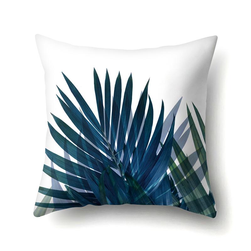 Полиэстеровая наволочка Декоративные цветы Домашнее растение Принт Наволочка Поясничная подушка Чехол на подушку для дивана