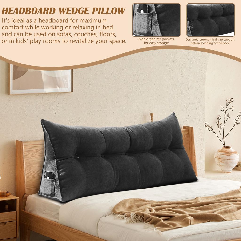 College Dormitory Double Bed Pillow, Reading Pillow, Headboard, Plush Backrest, Bedside Rest Pillow, Sofa Bed, Bunk Bed, Dormitory Cushions