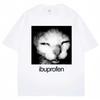 Short Sleeved Round Neck Y2k Tshirt Unisex Clothing New In Top Tees Unisexs Tshirt Camisetas Vintage Funny Ibuprofen Cat Meme